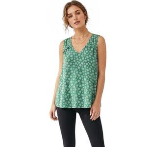 Collective Concepts Women Blouse Floral Boho Cottagecore Sz Medium Petite Sz MP